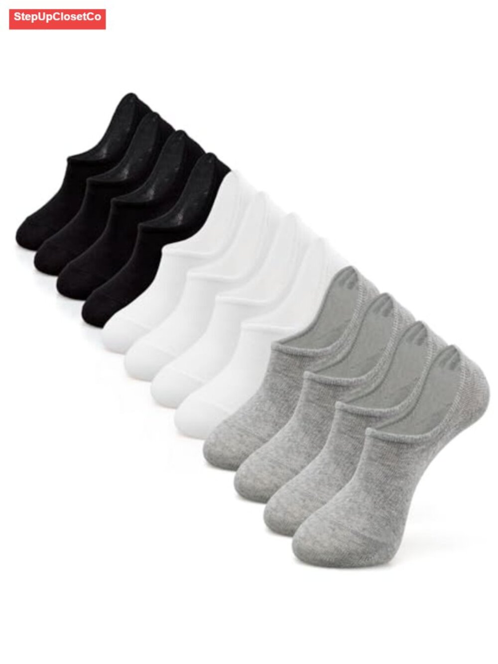 No Show Athletic Socks with Heel Grips Anti-Slip Low Cut Running Socks 6 Pack